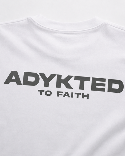 ADYKT To Faith Oversized Tee - White