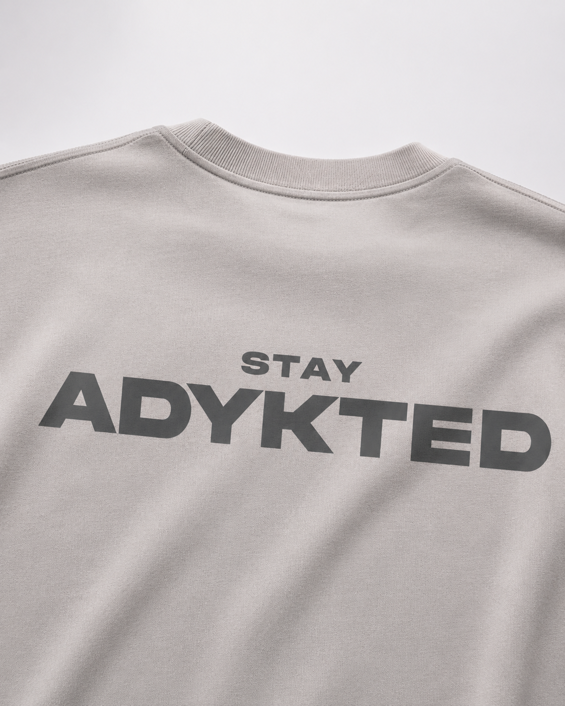Stay ADYKTED Oversized Tee - Light Grey
