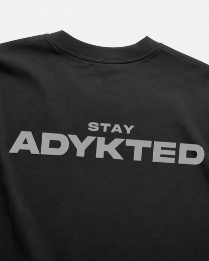 Stay ADYKTED Oversized Tee - Black