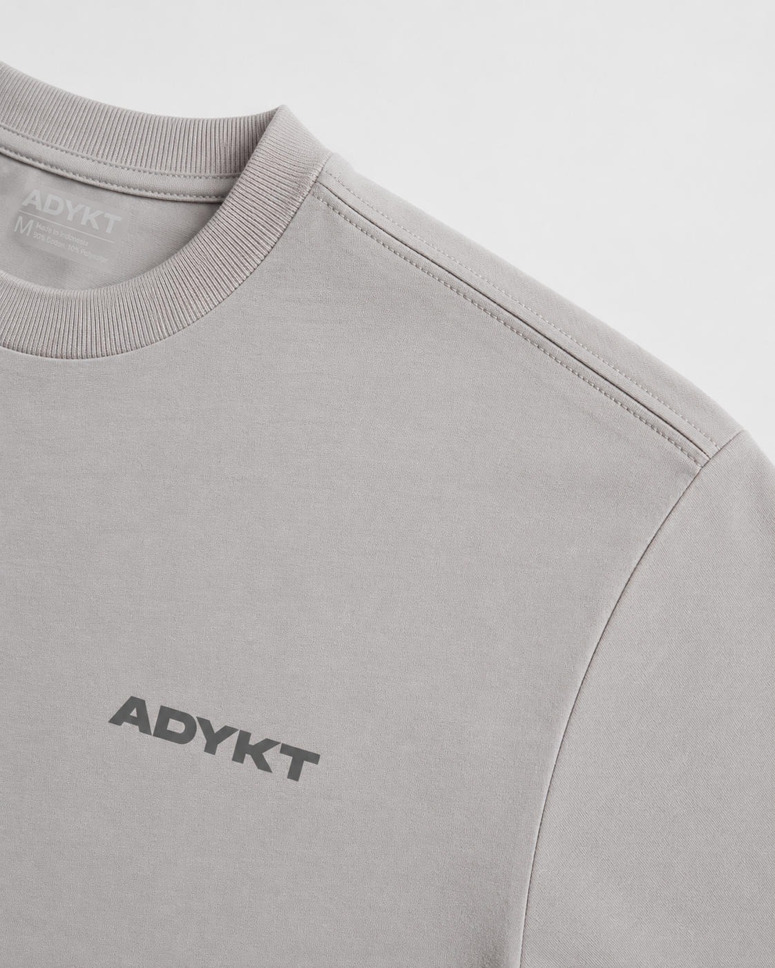 Stay ADYKTED Oversized Tee - Light Grey