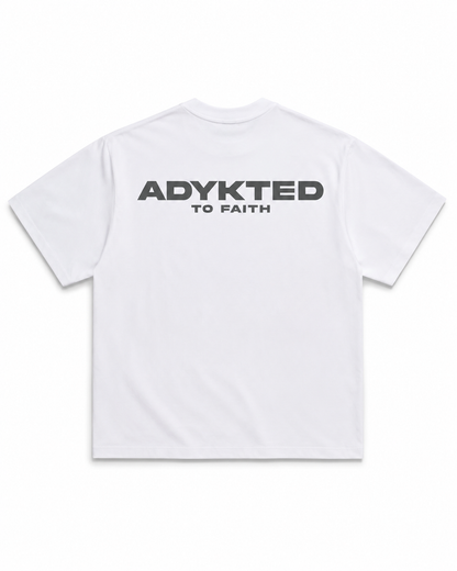 ADYKT To Faith Oversized Tee - White