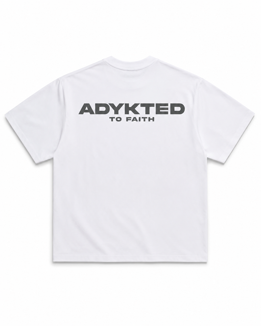 ADYKT To Faith Oversized Tee - White