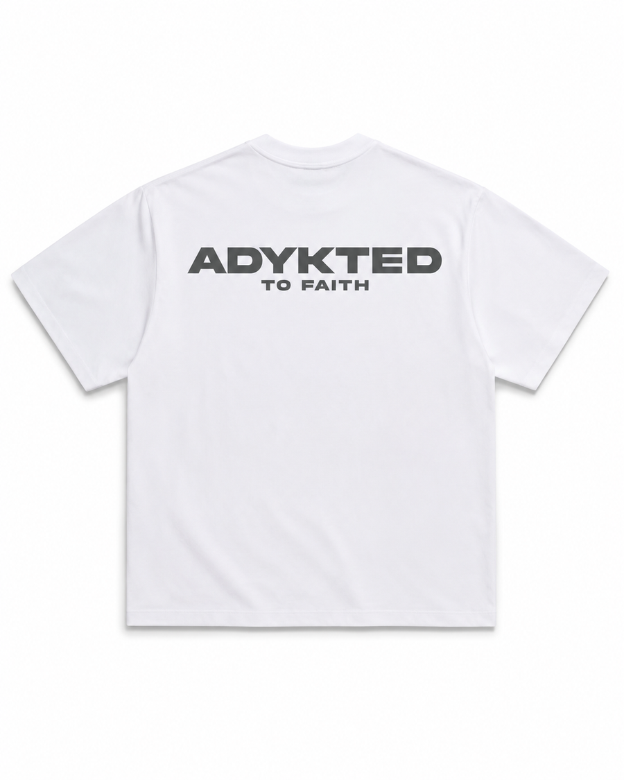 ADYKT To Faith Oversized Tee - White